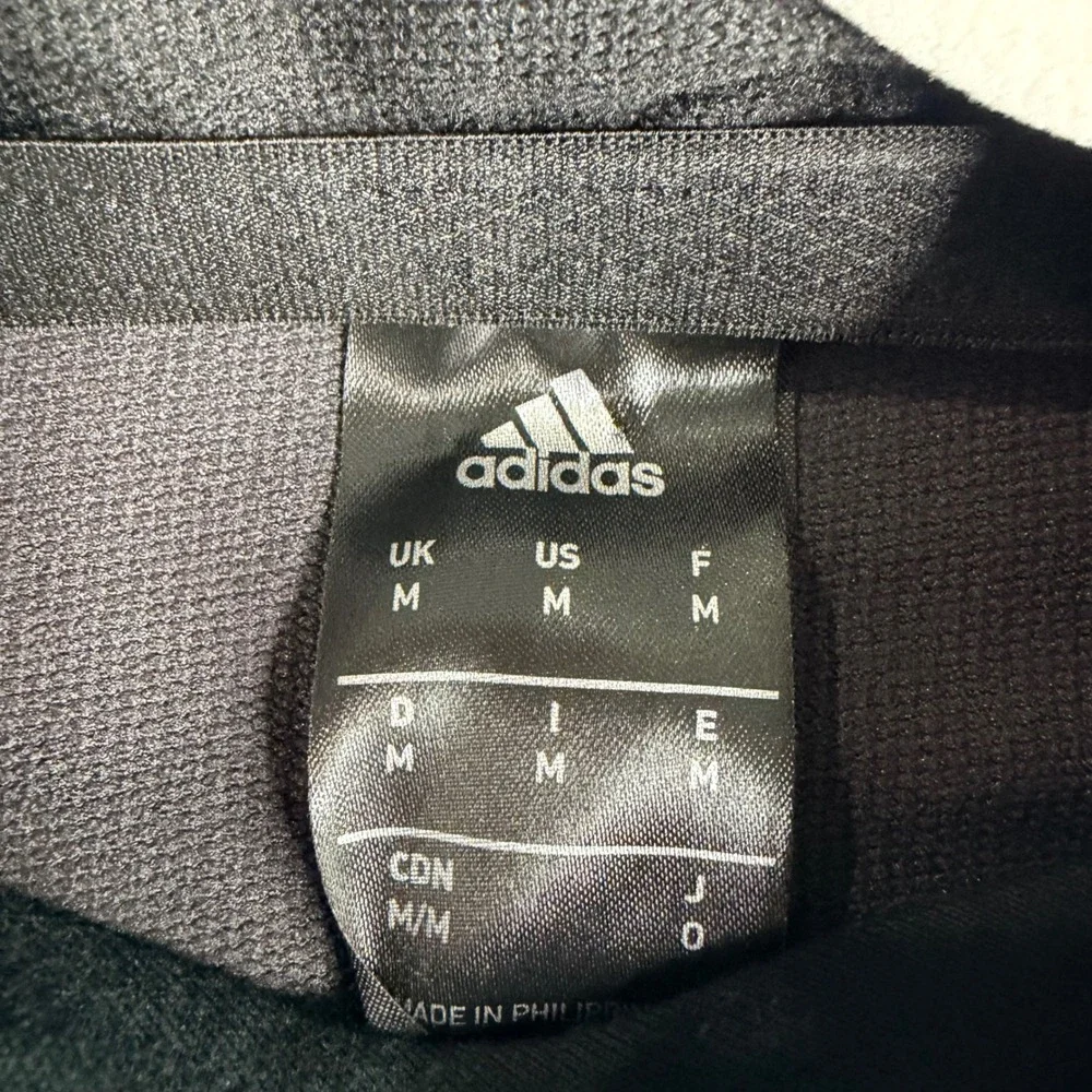 Adidas Basketball League Hoodie Mens Medium Black Gray 3/4 Sleeve Spell-out Hood